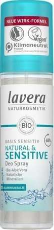 Lavera BASIS SENSITIV dezodorant w sprayu z bio oczarem i bio różą