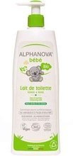 Alphanova Bebe hipoalergiczne organiczne mleczko z oliwą, rumiankiem i nagietkiem do mycia i oczyszczania skóry dla niemowląt i dzieci