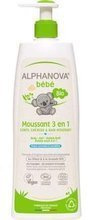 Alphanova Bebe hipoalergiczny organiczny płyn 3w1 do kąpieli i mycia ciała i włosów dla niemowląt i dzieci