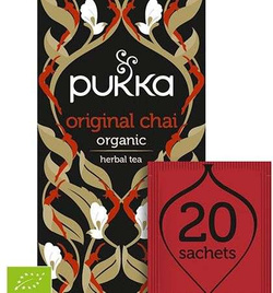 Pukka Original Chai herbata z kardamonem, cynamonem i imbirem, 20 saszetek