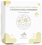 CZARSZKA gąbka Konjac z rumiankiem i różową glinką