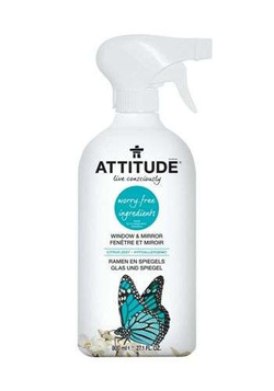 Attitude Eco Cleaner spray do szyb, okien i luster o zapachu skórki cytrynowej