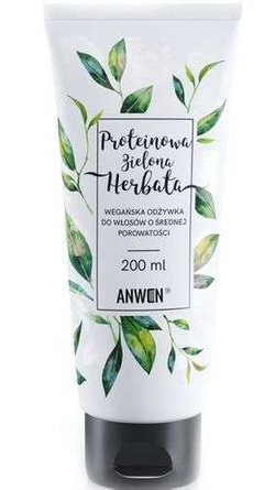 ANWEN odżywka do włosów o średniej porowatości PROTEINOWA ZIELONA HERBATA, 200 ml