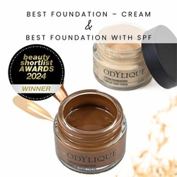 Odylique organiczny kremowy podkład do makijażu z filtrem mineralnym SPF 25 kolor 80 Warm Neutral Sienna - Terracota Brown, PRÓBKA