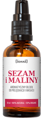 {iossi} - SEZAM MALINY. Aromatyczny olejek zapobiegający powstawaniu rozstępów w ciąży