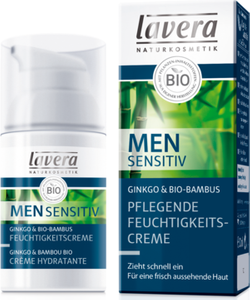 Lavera Men Sensitiv krem nawilżający do twarzy z bio miłorzębem i bio bambusem 30 ml