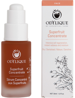 Odylique organiczny superowocowy koncentrat z olejami awokado i jojoba, głogiem, granatem i rokitnikiem, 30 ml