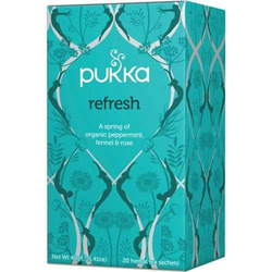 Pukka herbata Mint Refresh z miętą, koprem, różą i hibiskusem, 20 saszetek