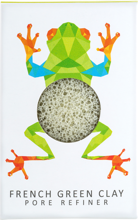 Gąbka Konjac MINI Rainforest Żabka z Zieloną Glinką - cera normalna, mieszana i tłusta