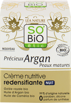 So Bio PRECIEUX ARGAN zagęszczająco odżywczy krem na noc do skóry dojrzałej z olejem kameliowym
