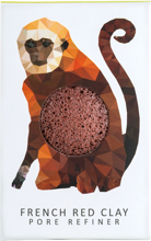 Gąbka Konjac MINI Rainforest Małpka z Czerwoną Glinką - cera sucha, wrażliwa i naczynkowa