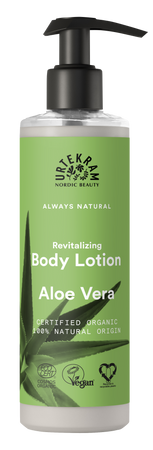 Urtekram rewitalizujący balsam do ciała z aloesem, masłem Shea, olejem z pestek moreli i oliwą z oliwek, 245 ml