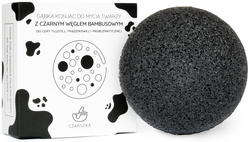 CZARSZKA gąbka Konjac z czarnym węglem bambusowym