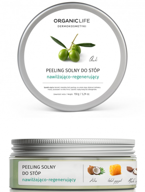 Organic Life peeling solny do stóp nawilżająco-regenerujący z woskiem pszczelim i olejem kokosowym, 150 g