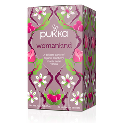 Pukka herbata Womankind dla Kobiety Żurawina Róża i Słodka Wanilia, 20 saszetek