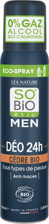 So Bio MEN organiczny męski 24 h dezodorant w sprayu Cedr 100 ml