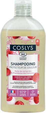 Coslys wzmacniający szampon ochronny do włosów farbowanych z olejem wiśniowym i octem malinowym 250 ml