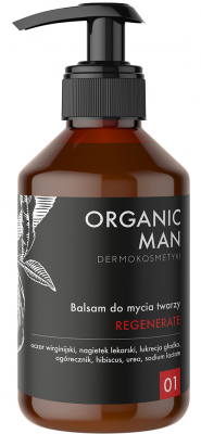 Organic Life Organic Man balsam do mycia twarzy dla mężczyzn z nagietkiem lekarskim i oczarem