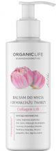 Organic Life Collagen Lift przeciwzmarszczkowy balsam do mycia i demakijażu twarzy z lotosem i żeń-szeniem