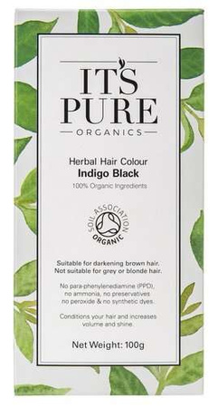 It's Pure Organiczna ziołowa farba do włosów Indigo Black / Czarne Indygo 100 g