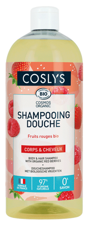 Coslys witaminizujący szampon i żel pod prysznic 2 w 1 z czerwonymi owocami 1 l