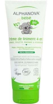 Alphanova Bebe BIO Liniment balsam nawilżająco-oczyszczający 4 w 1 dla niemowląt i dzieci 200 ml