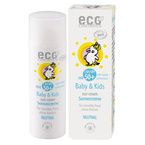 eco cosmetics Baby & Kids Neutral wodoodporny krem przeciwsłoneczny dla niemowląt i dzieci z filtrem mineralnym SPF 50+ bezzapachowy 50 ml