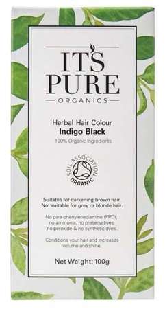 It's Pure Organiczna ziołowa farba do włosów Indigo Black / Czarne Indygo 110 g