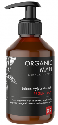 Organic Life Organic Man balsam do mycia ciała dla mężczyzn z oczarem, nagietkiem lekarskim i lukrecją