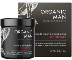 Organic Life Organic Man maska regenerująca do twarzy dla mężczyzn z zieloną glinką