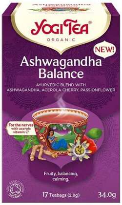Yogi Tea Ashwagandha Balance herbata Równowaga z Ashwagandhą, acerolą i passiflorą 17 sztuk