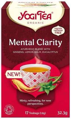 Yogi Tea Mental Clarity herbata Jasność Umysłu z żeń-szeniem, melisą i eukaliptusem 17 sztuk